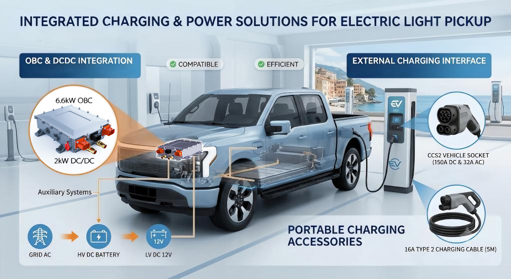 Latest company case about CTS Integrated Charging System for Electric Light Pickups in Italy